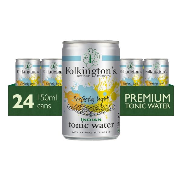 Folkington’s Indian Light Tonic Water Can 150ml (Pack of 24)
