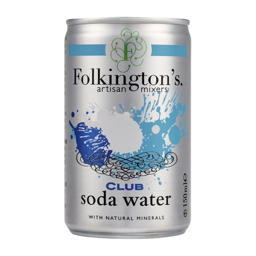 Folkington’s Club Soda Can 150ml (Pack of 24)