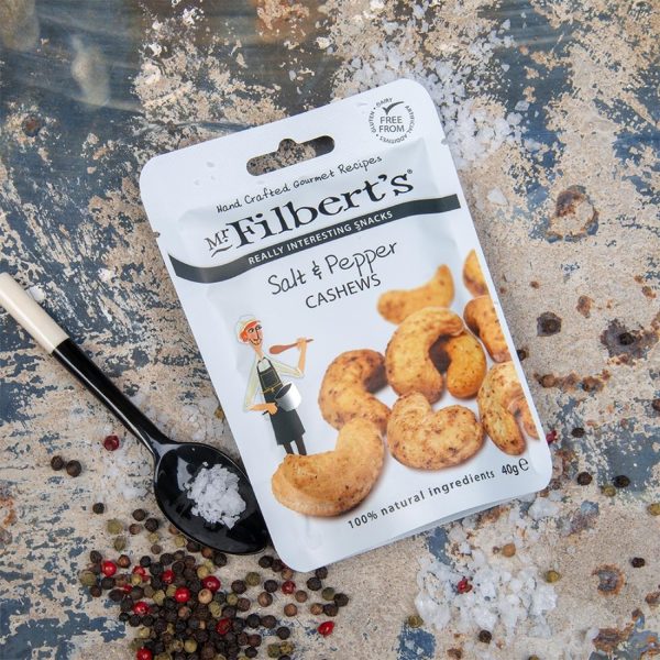 Mr Filbert’s Salt & Pepper Cashews 40g (Pack of 20)