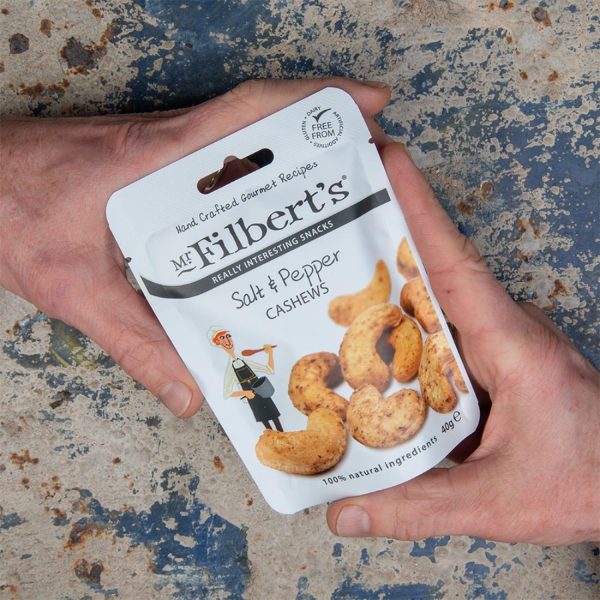 Mr Filbert’s Salt & Pepper Cashews 40g (Pack of 20)
