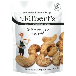 Mr Filbert’s Salt & Pepper Cashews 40g (Pack of 20)