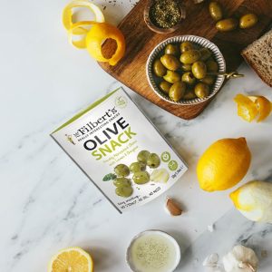 Mr Filbert’s Green Olives Lemon & Oregano 50g (Pack of 12)