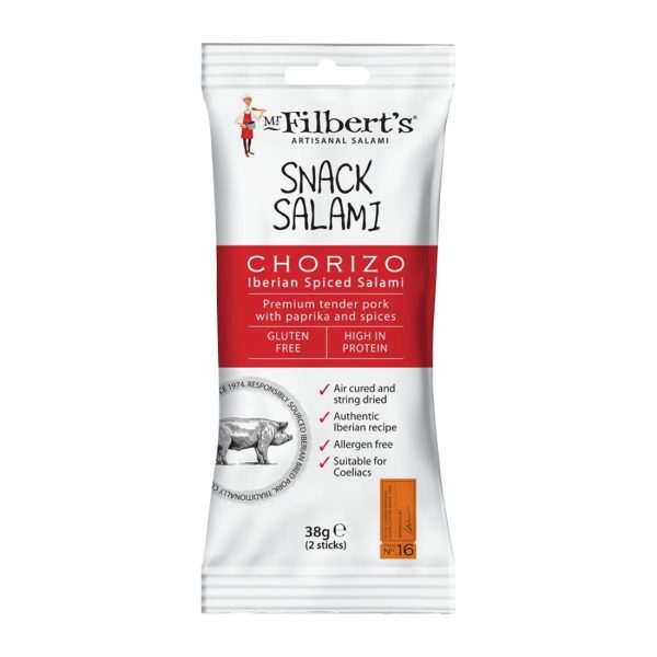 Mr Filbert’s Snack Salami Chorizo 38g (Pack of 15)