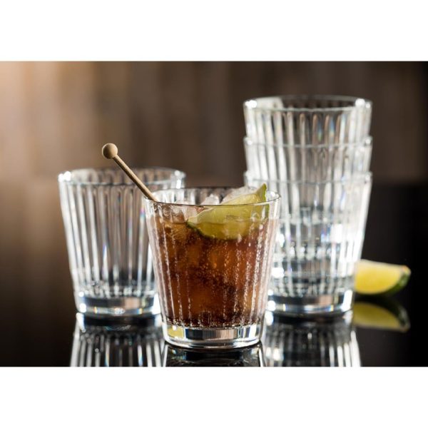 Utopia Lucent Lined Stacking Tumblers 340ml (Pack of 6)
