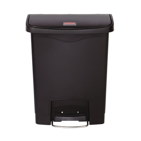 Rubbermaid Slim Jim Step on Front Pedal Black 30Ltr