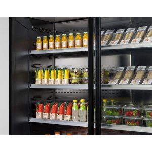 Zoin Cervinho Multideck Display Black with Sliding Doors 1500mm