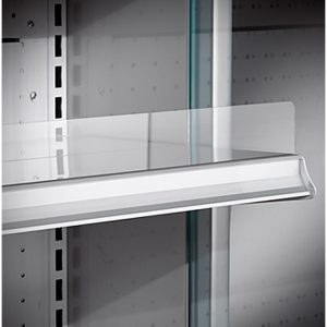 Zoin Silver Multideck Display Stainless Steel Finish with Hinged Doors 1000mm