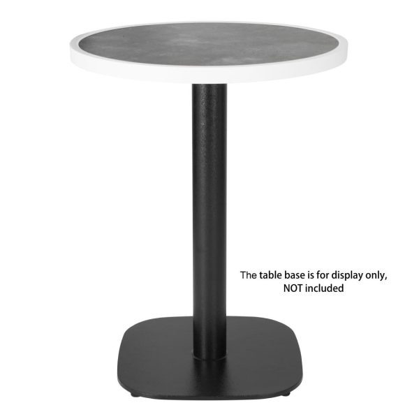 Bolero Fibre Glass Round Table Top Dark Stone Effect 580mm