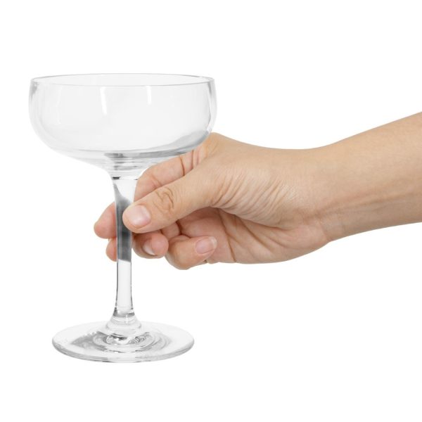 Olympia Kristallon Polycarbonate Champagne Coupe Glasses 210ml (Pack of 12)