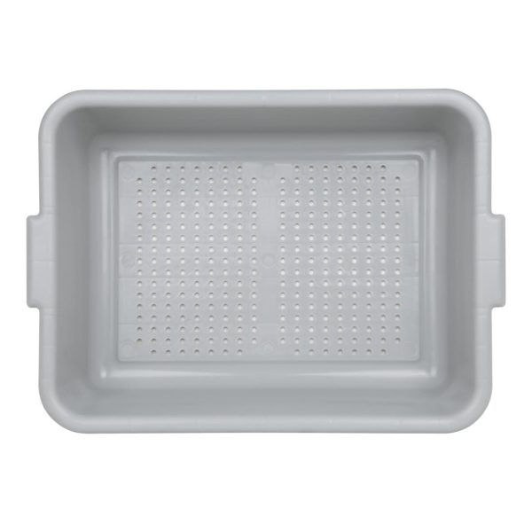 Vogue EDLP Plastic Perforated Storage Box Grey