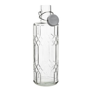 Olympia Geo Glass Water Bottle with Stopper 1Ltr (Pack of 6)