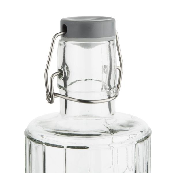 Olympia Geo Glass Water Bottle with Stopper 640ml (Pack of 6)