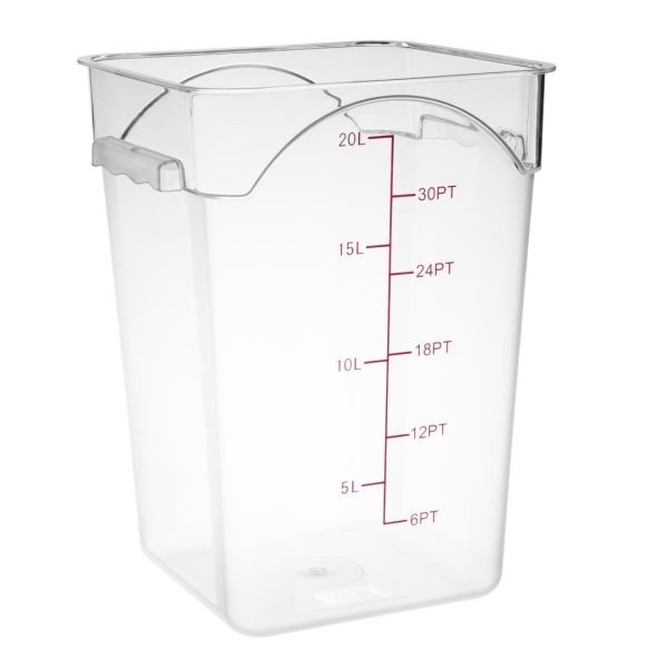 Hygiplas Polycarbonate Square Storage Container 20Ltr
