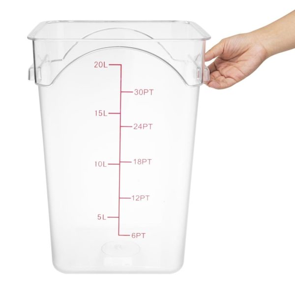 Hygiplas Polycarbonate Square Storage Container 20Ltr