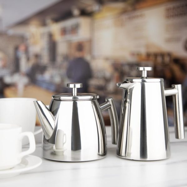 Olympia Conical Insulated Stainless Steel Teapot with Filter 350ml