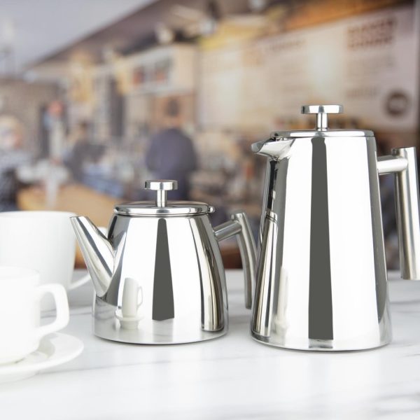 Olympia Conical Insulated Stainless Steel Teapot with Filter 600ml