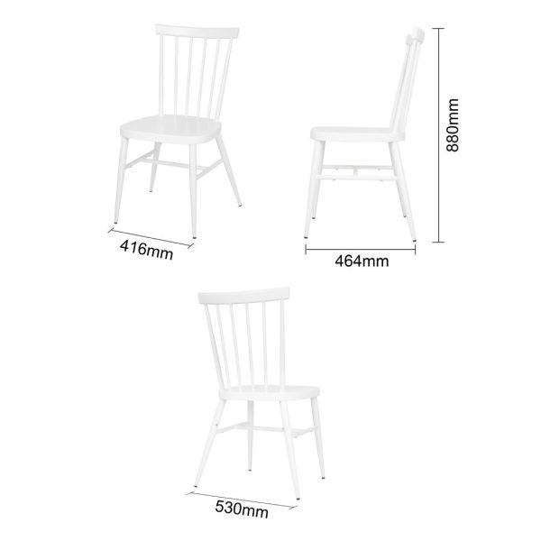 Bolero Windsor Aluminium White Chairs White (Pack of 4)