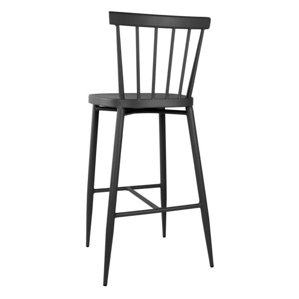 Bolero Windsor Aluminium Black High Stools (Pack of 2)