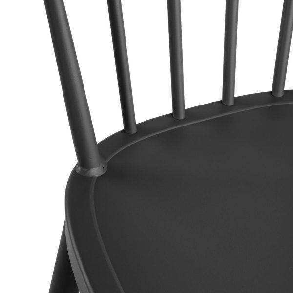 Bolero Windsor Aluminium Black High Stools (Pack of 2)