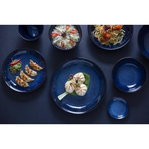 Olympia Luna Midnight Blue Footed Bowls 205mm (Pack of 4)