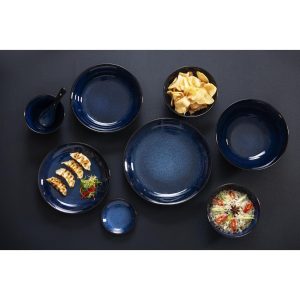 Olympia Luna Midnight Blue Coupe Plate 255mm (Pack of 4)
