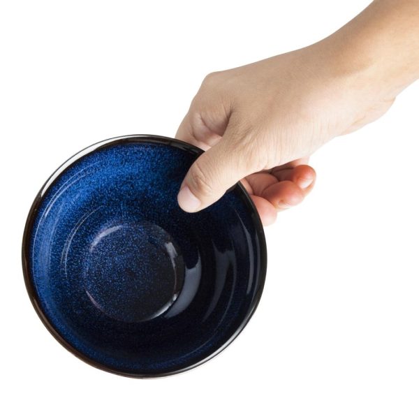 Olympia Luna Midnight Blue Footed Bowls 115mm (Pack of 8)