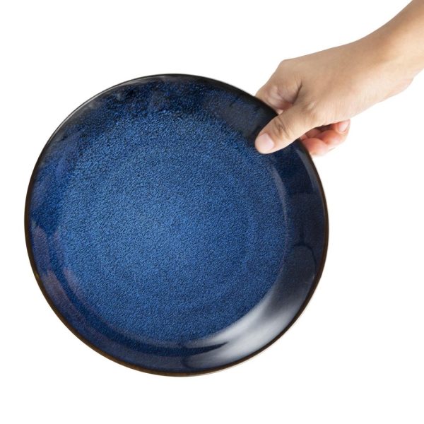 Olympia Luna Midnight Blue Coupe Plates 205mm (Pack of 4)