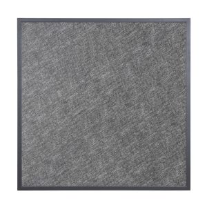 Bolero Black Brushed Mix Outdoor Tempered Glass Table Top Square Grey Trim 700mm