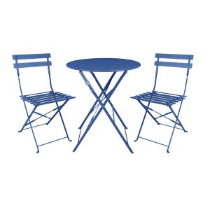 Bolero Perth Pavement Style Round Table Dark Navy