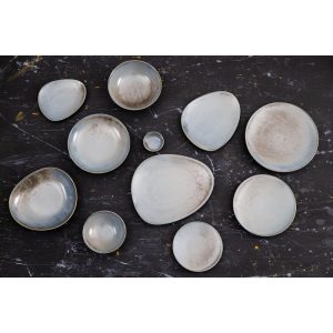 Olympia Ember Blue Triangle Plates 308mm (Pack of 4)