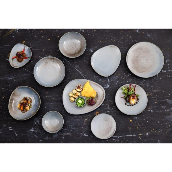 Olympia Ember Blue Triangle Plates 308mm (Pack of 4)