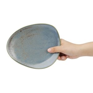 Olympia Ember Blue Triangle Plates 190mm (Pack of 6)