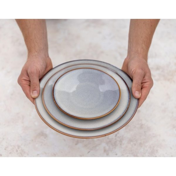 Olympia Drift Grey Plain Coupe Plates 180mm (Pack of 6)