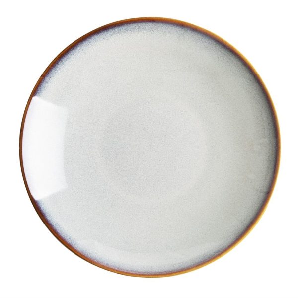 Olympia Drift Grey Plain Coupe Low Bowls 260mm (Pack of 4)