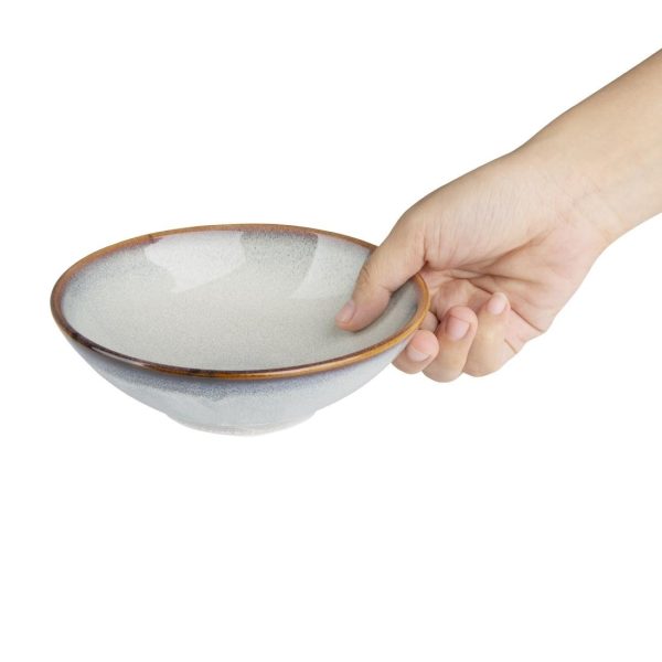 Olympia Drift Grey Plain Coupe Bowls 155mm (Pack of 6)