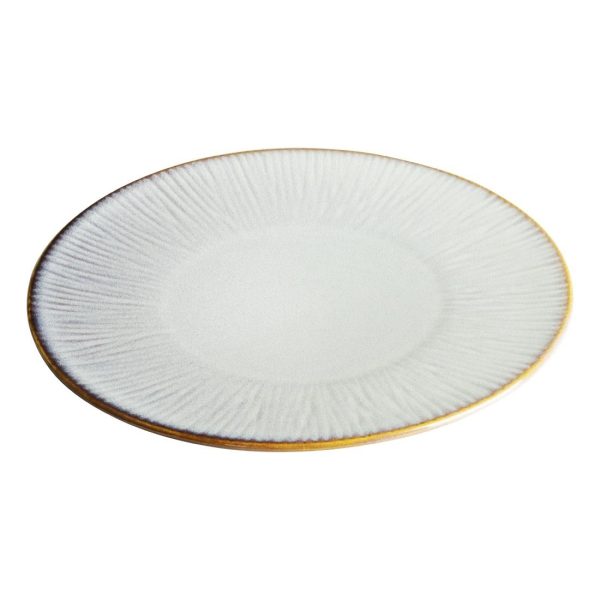 Olympia Drift Grey Embossed Coupe Plates 280mm (Pack of 4)
