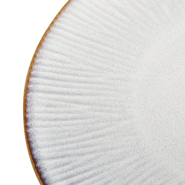 Olympia Drift Grey Embossed Coupe Plates 280mm (Pack of 4)