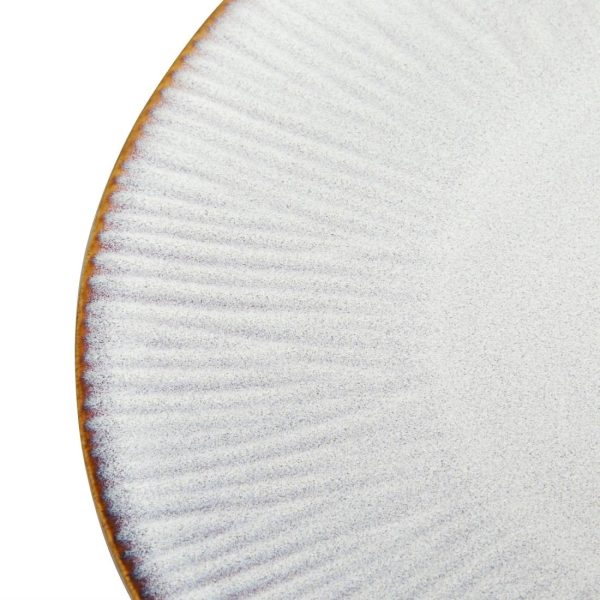 Olympia Drift Grey Embossed Coupe Plates 220mm (Pack of 6)