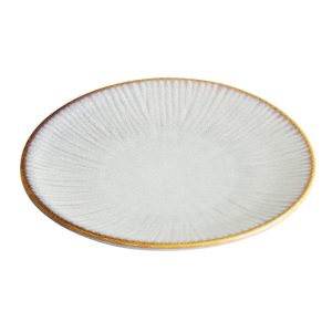 Olympia Drift Grey Embossed Coupe Plates 180mm (Pack of 6)