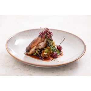 Olympia Drift Grey Embossed Coupe Low Bowls 260mm (Pack of 4)