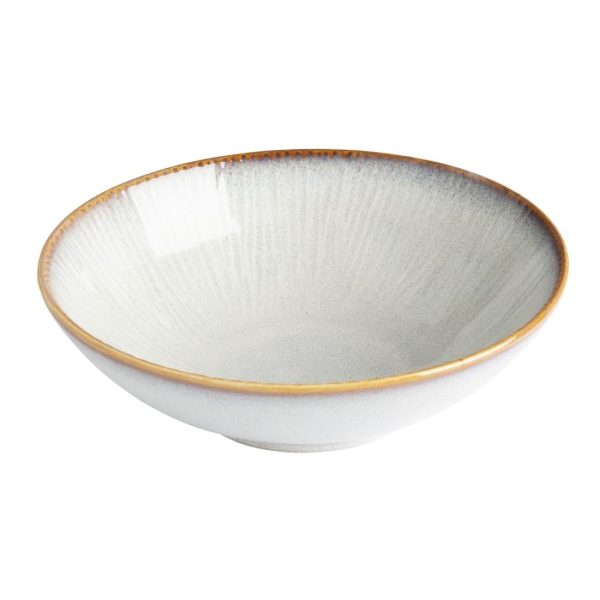 Olympia Drift Grey Embossed Coupe Bowls 205mm (Pack of 4)
