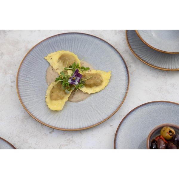 Olympia Drift Grey Embossed Coupe Bowls 155mm (Pack of 6)