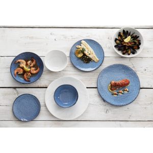 Olympia Denim Blue Coupe Plates 180mm (Pack of 6)