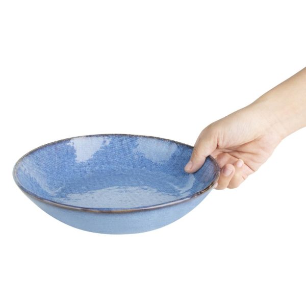 Olympia Denim Blue Coupe Bowls 220mm (Pack of 6)
