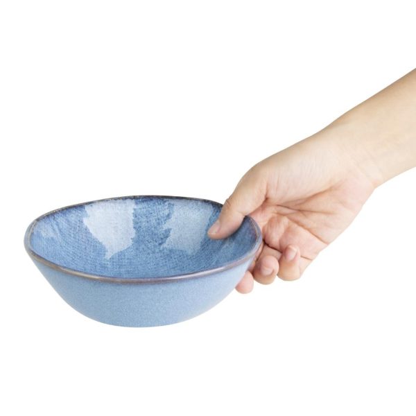 Olympia Denim Blue Coupe Bowls 160mm (Pack of 6)