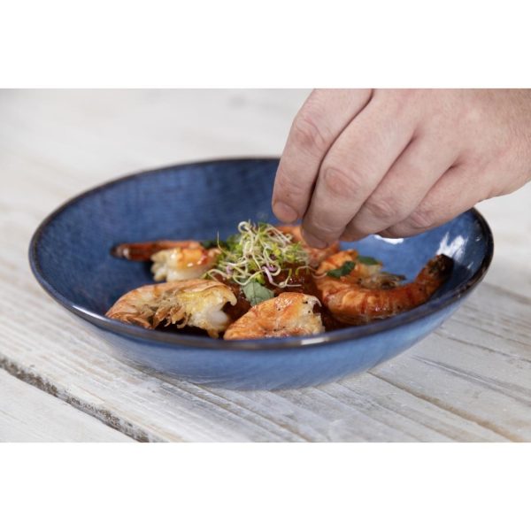 Olympia Denim Blue Coupe Bowls 160mm (Pack of 6)