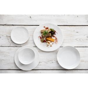 Olympia Denim White Coupe Plates 180mm (Pack of 6)