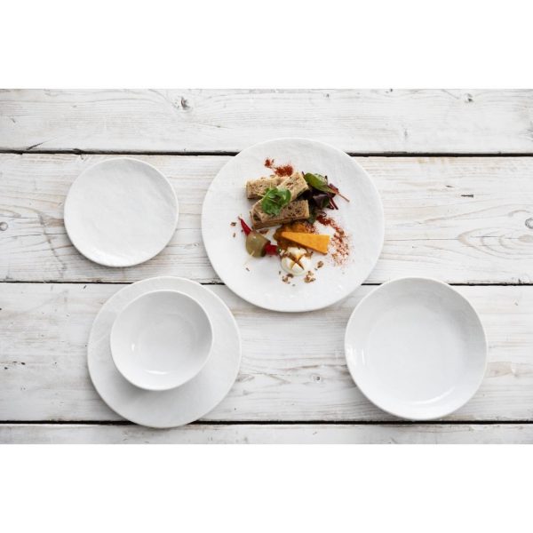 Olympia Denim White Coupe Plates 180mm (Pack of 6)