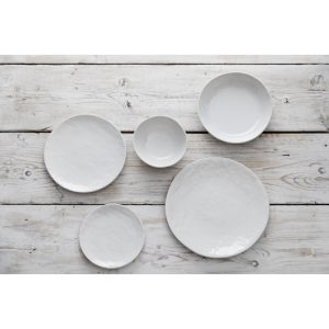 Olympia Denim White Coupe Plates 180mm (Pack of 6)