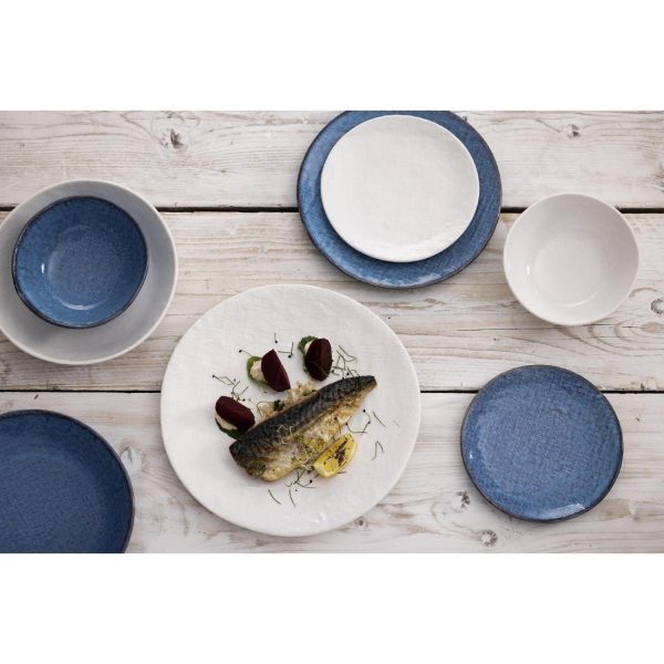 Olympia Denim White Coupe Plates 180mm (Pack of 6)